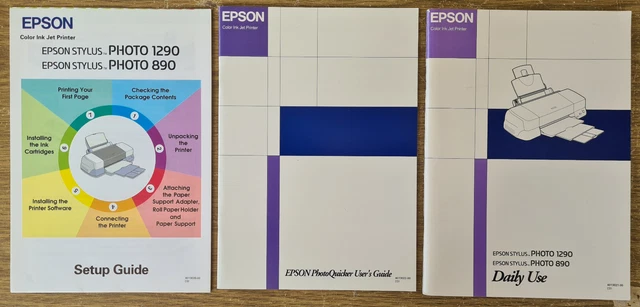 EPSON Stylus Photo 1290 / 890 - Setup Guide and Usage Guides
