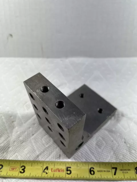 Machinists Milling Right Angle Set Up Block , V-Block  3 7/16 X 3 3/8 X 2 3/8”