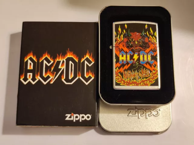 Zippo 24280 ACDC Highway to Hell Lighter Case - No Inside Guts Insert