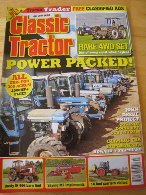 Classic Tractor Magazine Jul 2019 Rare 4Wd Set John Deere Scruffy 2850 Howard