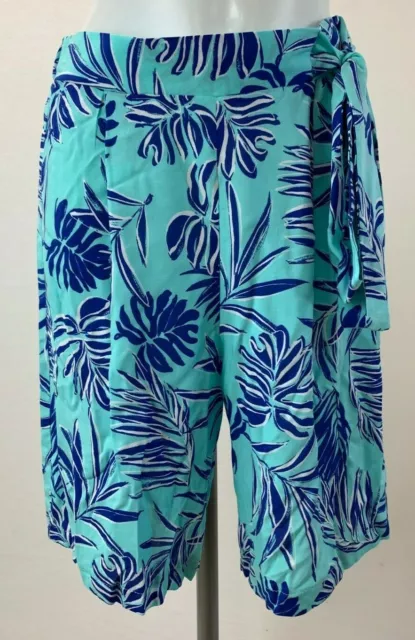 LADIES PAPER BAG Waist 3/4 Cropped Summer Trouser Linen 10 12 14 16 18 20  Beach £13.99 - PicClick UK