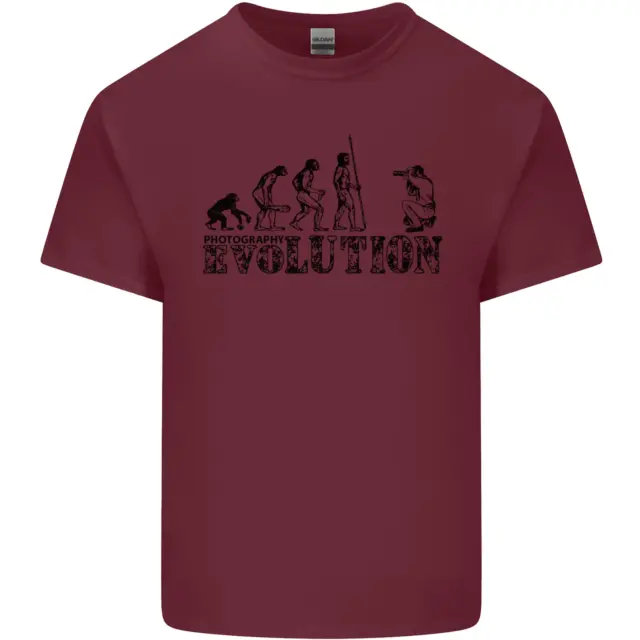 T-shirt da uomo in cotone Evolution Photographer divertente fotoraphy 7