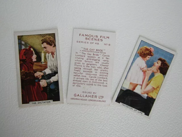 Gallaher 1935 ~ Famous  Film Scenes  Cigarette Card Variants (e21)