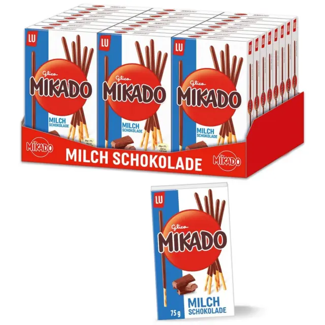 Mikado Cioccolato al Latte Bastoncini Pasticcini Dolci 24x75g NUOVI MHD 10/23