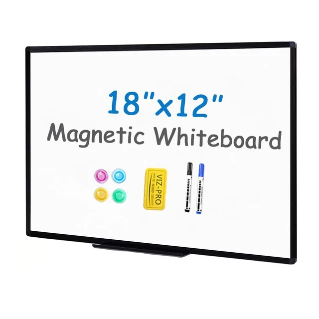 VIZPRO WHITEBOARD Dry Erase Board 18 X 12 in with 1 Eraser