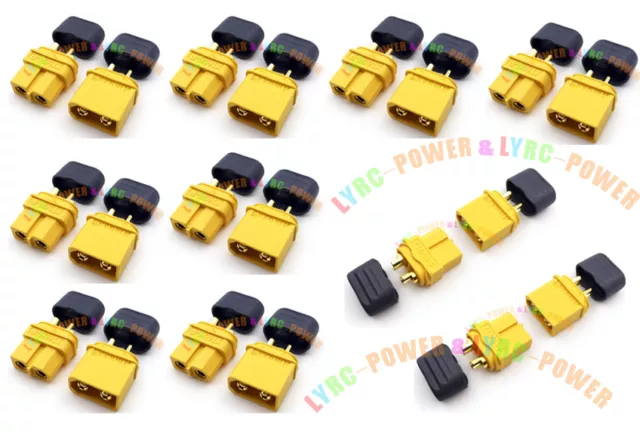 10Pairs Amass XT60 H Male/Female Sheath Housing Plug For ESC Lipo Battery Copter