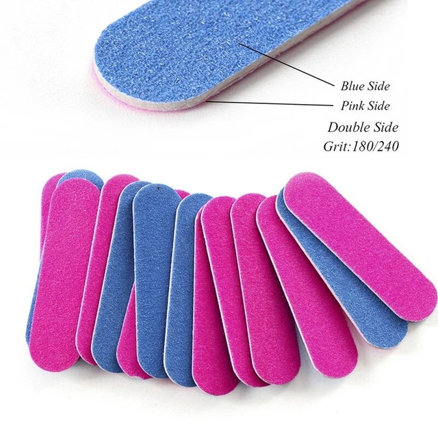 100 pz levigatura tampone legno buffer file unghie colore 180/240 manicure monouso T D1B7 3
