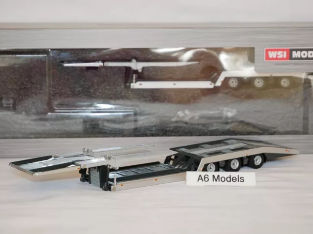 WSI Models ~ Truck Transporter Trailer 3 Axle Silver "Estepe" 1:50 Scale 04-2114