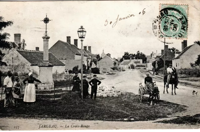 CPA - JARGEAU (45) - La Croix-Rouge - Attelage de Chien - 1906 -