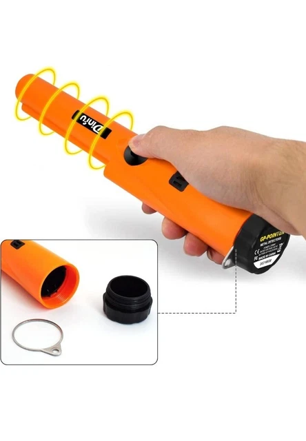 Metal detector portatile DINFU impermeabile parete sonda tesoro portatile, luce LED