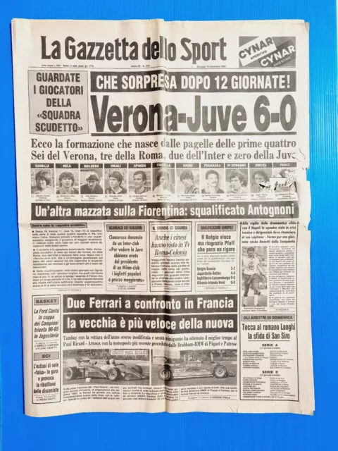 Journal Screen Sport 16 December 1982 Verona - Juventus - Abdulah Fiorentina