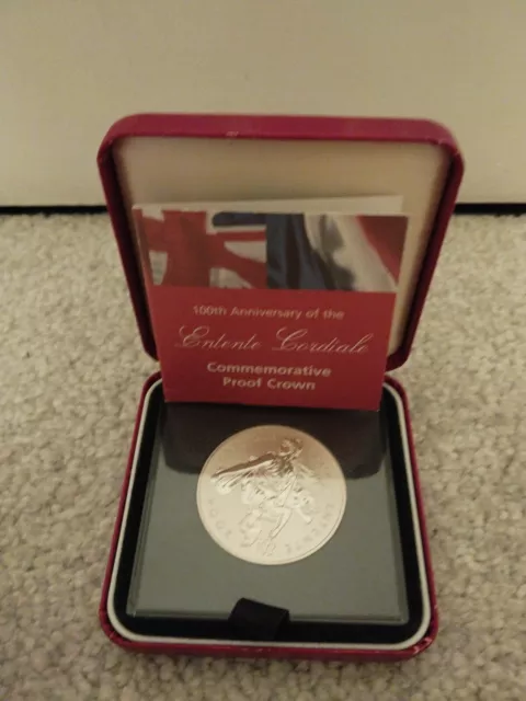 2004 £5 Proof Entente Cordiale Coin COA + Case