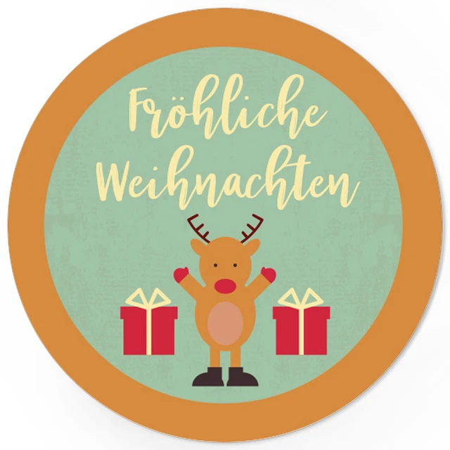 48 Weihnachtsaufkleber Geschenk Aufkleber Etiketten Weihnachten Xmas Vintage 7