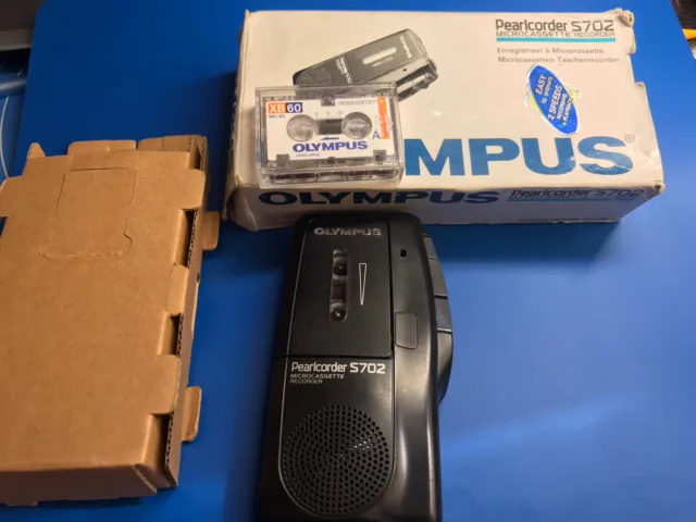 Dictaphone Olympus Pearlcorder S702 Handheld Cassette Voice Recorder
