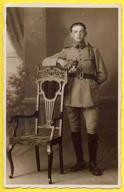cpa photo card fenin à METZ MILITARY SOLDIER of the 11th Regiment CHAIR Art Nouveau