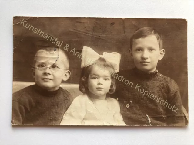 orig. Foto AK 1915 Rudolstadt Feldpost Kinder