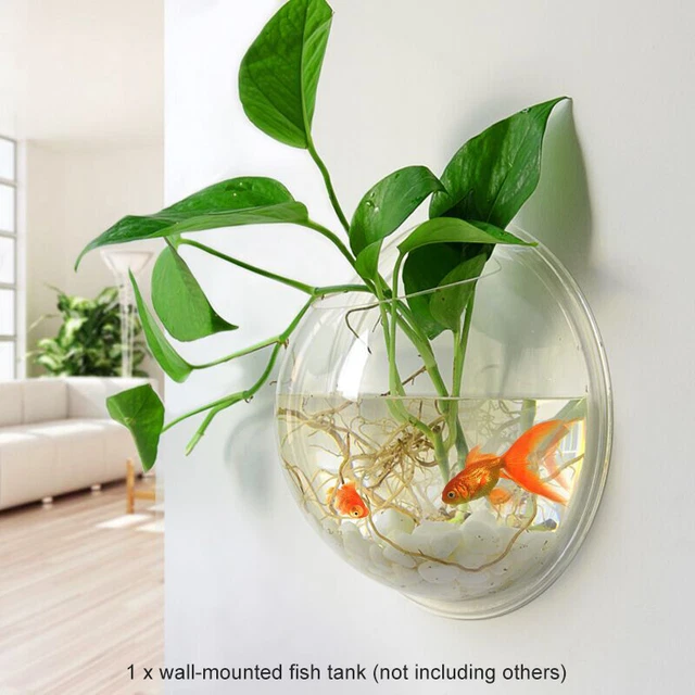 NEW Wall Mounted Fish Bowl Wall Hanging Aquarium Tank Aquatic Pot Plant for fish