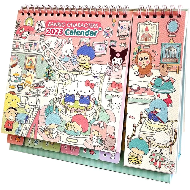 SANRIO LITTLE TWIN Stars 2023 Desk Calendar and Monthly Planner