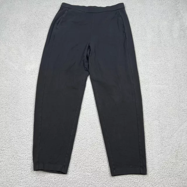 Eileen Fisher Pants Womens M Stretch Black Pull On Casual