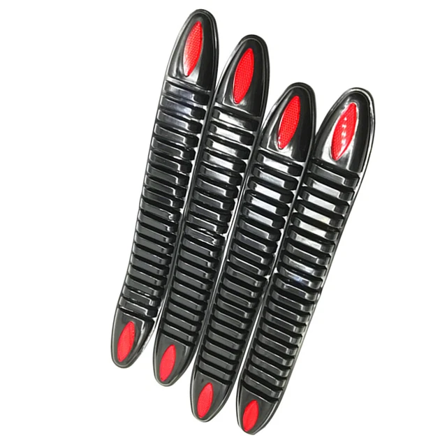 4 pezzi/set parabordo riflettente auto strisce antigraffio (nero