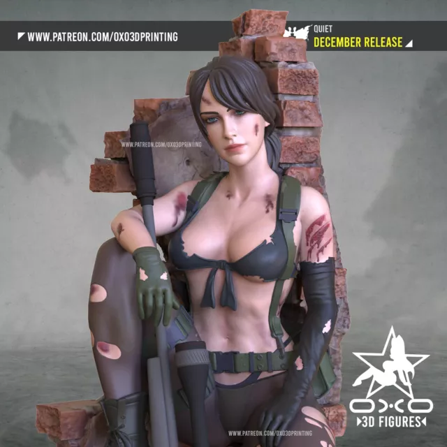 Quiet Metal Gear Solid 3D Printed & Painted Figure (High Quality)