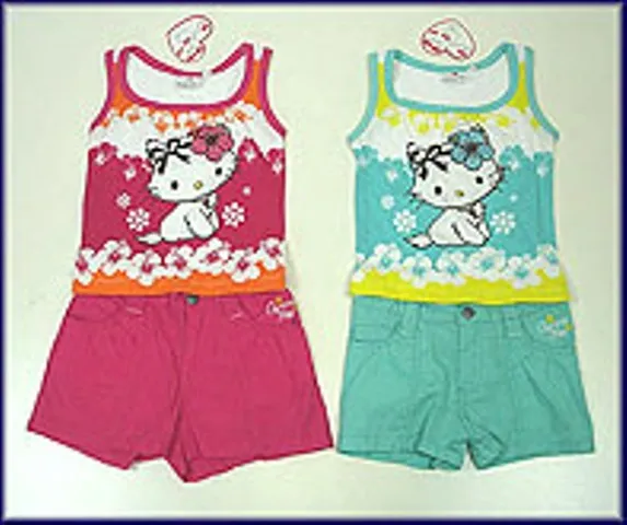 Hello Kitty Girl's sun top and shorts set; blue or pink, BNWT!