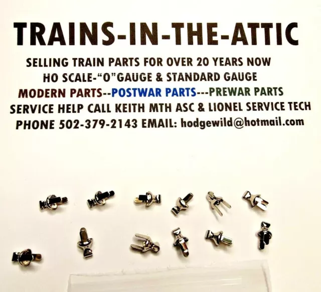 Lionel Stanchion Nickel Handrail Stanchion Set = 12Ea For O Gauge & Standard New