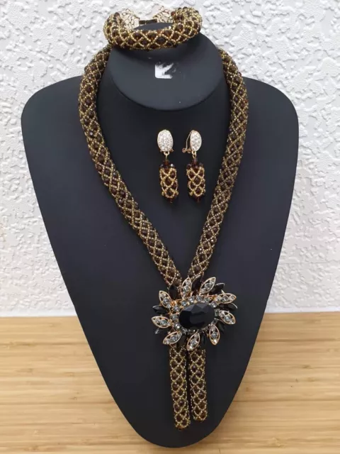 New Elegant  Necklace Set African Nigerian Wedding Beads,Nigerian Crystal Beads 