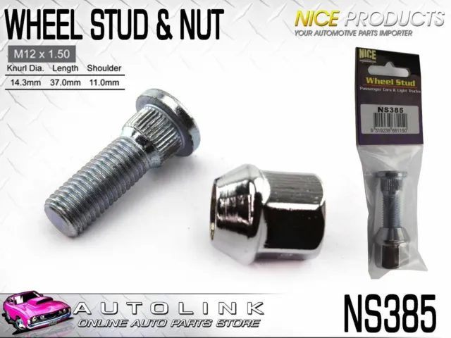 Nice Wheel Stud & Nut Front For Holden Rodeo Ra With Alloy Wheels 2/2003 - 2009