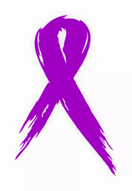 Overdose Awareness Purple Ribbon Sticker / Vinyl Decal / Car Window SUV 5x3
