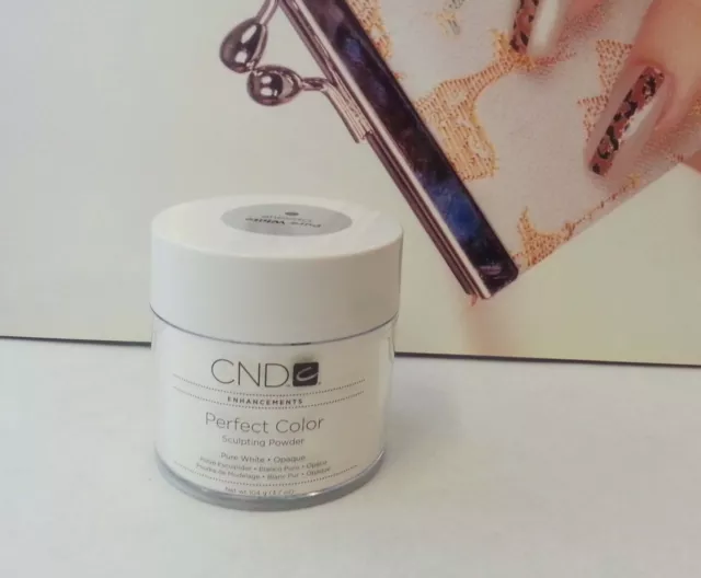 3.7oz CND CREATIVE Perfect Color Acrylic Powder PURE WHITE Opaque / French nails