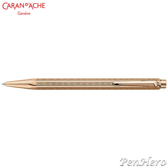 Caran d'Ache Rose Gold-plated Ecridor Chevron Ballpoint Pen 898.207