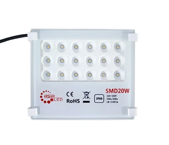 Faro LED SMD Con Ottiche Circolari Slim 20w   Esterno IP66