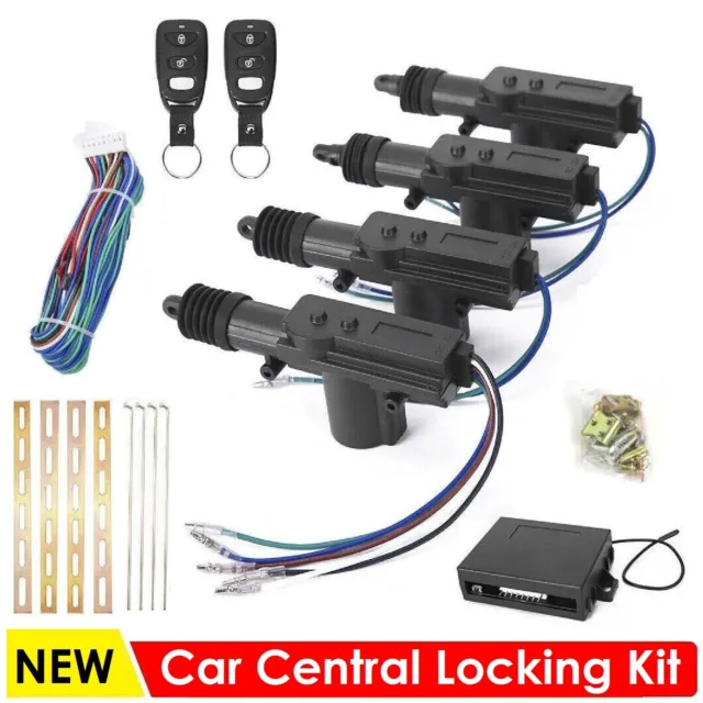 Car Central Locking Kit Remote Control Switch 2/4 Door Keyless Entry Lock System