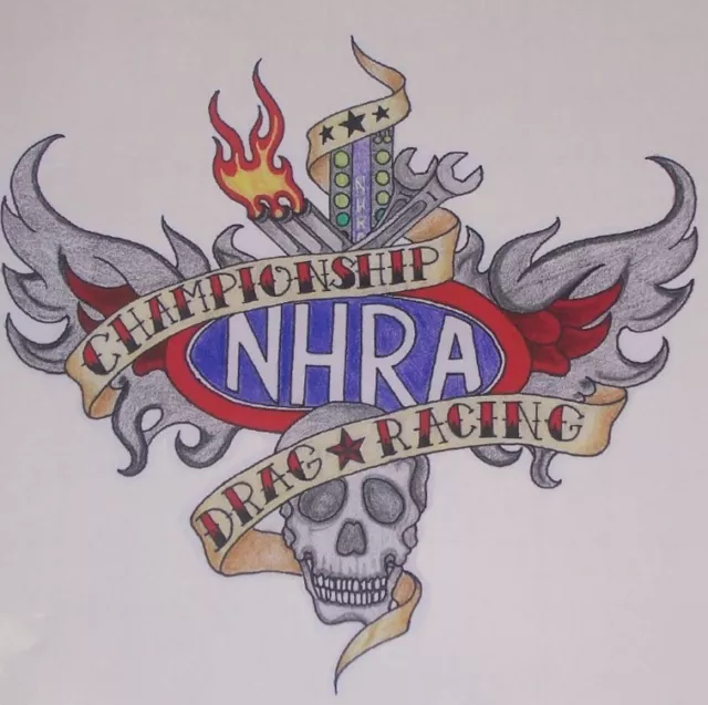 NHRA TATTOO FULL color Window Decal Sticker Graphics Decals Stickers ...