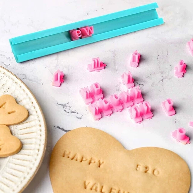 Ensemble de timbres de gâteau numéro d'alphabet à faire soi-même pour biscui