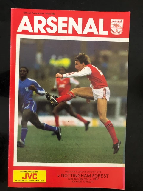1986/87 ARSENAL FC v NOTTINGHAM FOREST Programme £2.99 PicClick UK