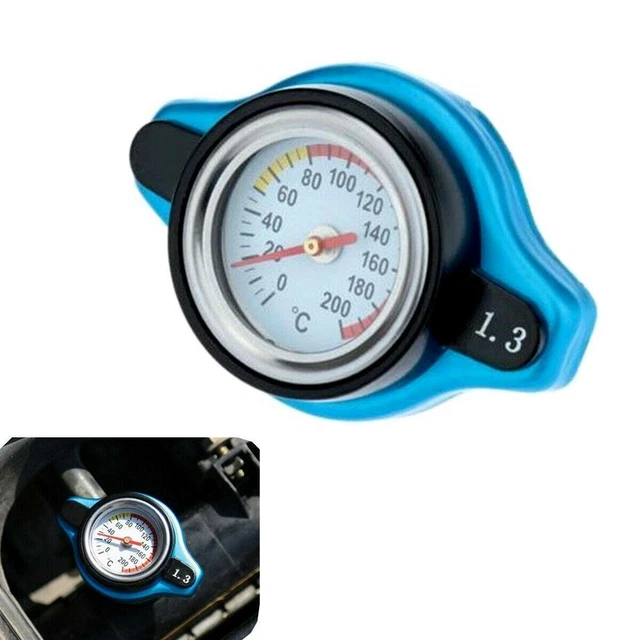 Racing Thermostatic Gauge Radiator Cap Meter Aluminum Alloy 1.3Bar Water Temp