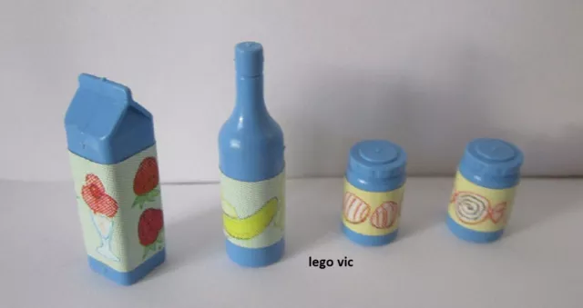 LEGO 33011 Scala Wine Milk Jars MD Blue Milk Wine Pots Blue Sticker 3116 MOC A76