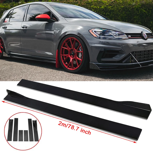 FOR VW GOLF GTI GTD MK6 MK7 78.7'' Side Skirt Extension Splitter Rocker