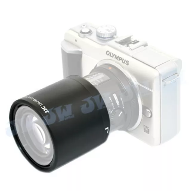 JJC Lens hood Shade for Olympus M.ZUIKO DIGITAL ED 60mm f2.8 Macro Lens as LH-49