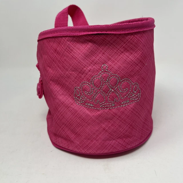 Thirty One 31 Gifts Oh Snap Bin Caddy Small Pink Cross Pop Embroidered Crown