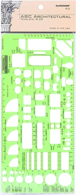 ABC Architectural 1/4" Scale Template, 1 Each (R22)