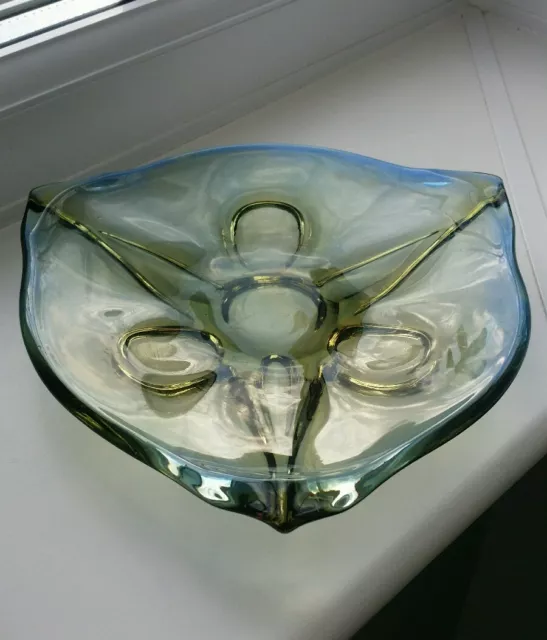 Vintage Czech/ Bohemian Biomorphic art glass Bowl C1970's