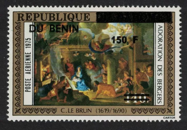 Benin 'Adoration of the Shepherds' Painting by Le Brun Ovpt 1994 MNH MI#602