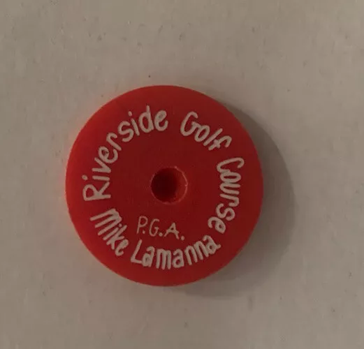 Vintage 70s 80s Riverside Golf Course Fairway Ball Marker PGA Lamanna Golfing