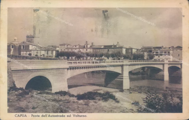 aa27 cartolina capua ponte sull'autostrada sul volturno provincia di caserta