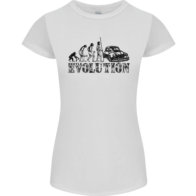 Evolution Of Coleotteri Classico Auto Bug Donna Minuta Taglio T-Shirt