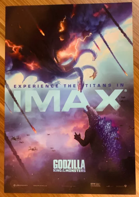 GODZILLA: KING OF THE MONSTERS Movie poster 13" x 19" PREMIERE IMAX