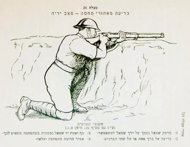 1937 Palestine RIFLE MANUAL Jewish LEE-ENFIELD Hebrew NOTRIM Book ISRAEL GUIDE